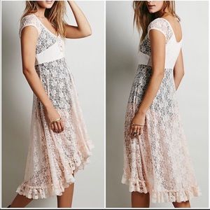 Free People Daphne Daze Lace corset midi XS